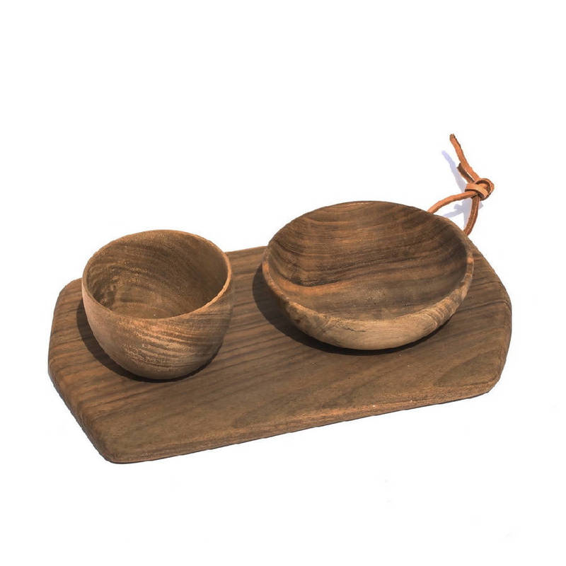 Alcantara-Frederic Rectangular Cutting Board & Bowls