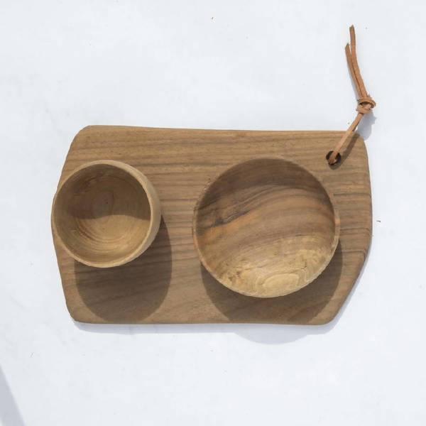 Alcantara-Frederic Rectangular Cutting Board & Bowls