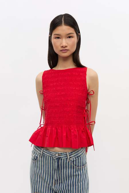 Ganni Rosemont Crepe Top | Garmentory