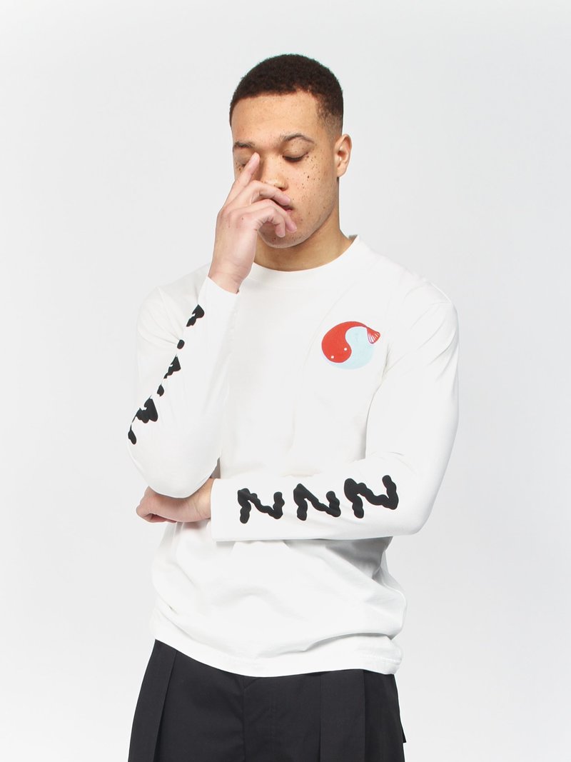 henrik vibskov プリント ロングカットソー