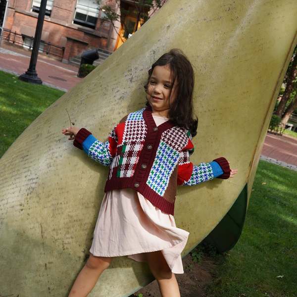 GiGi Knitwear Patchwork Cardigan Mini GiGi Knitwear Patchwork Cardigan Mini