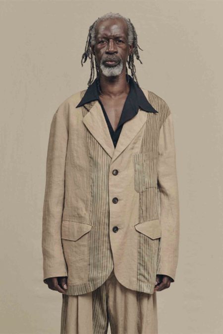 ジャケット・アウター ZIGGY CHEN VELVETEEN BLAZER & TROUSERS Ziggy Chen Velveteen Stand Collar Blazer - Black | Garmentory