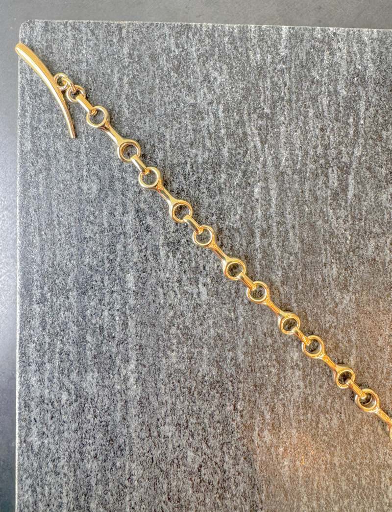 Gabriela Artigas 15mm Double Beam Chain Bracelet with Tusk Clasp - Gold Vermeil