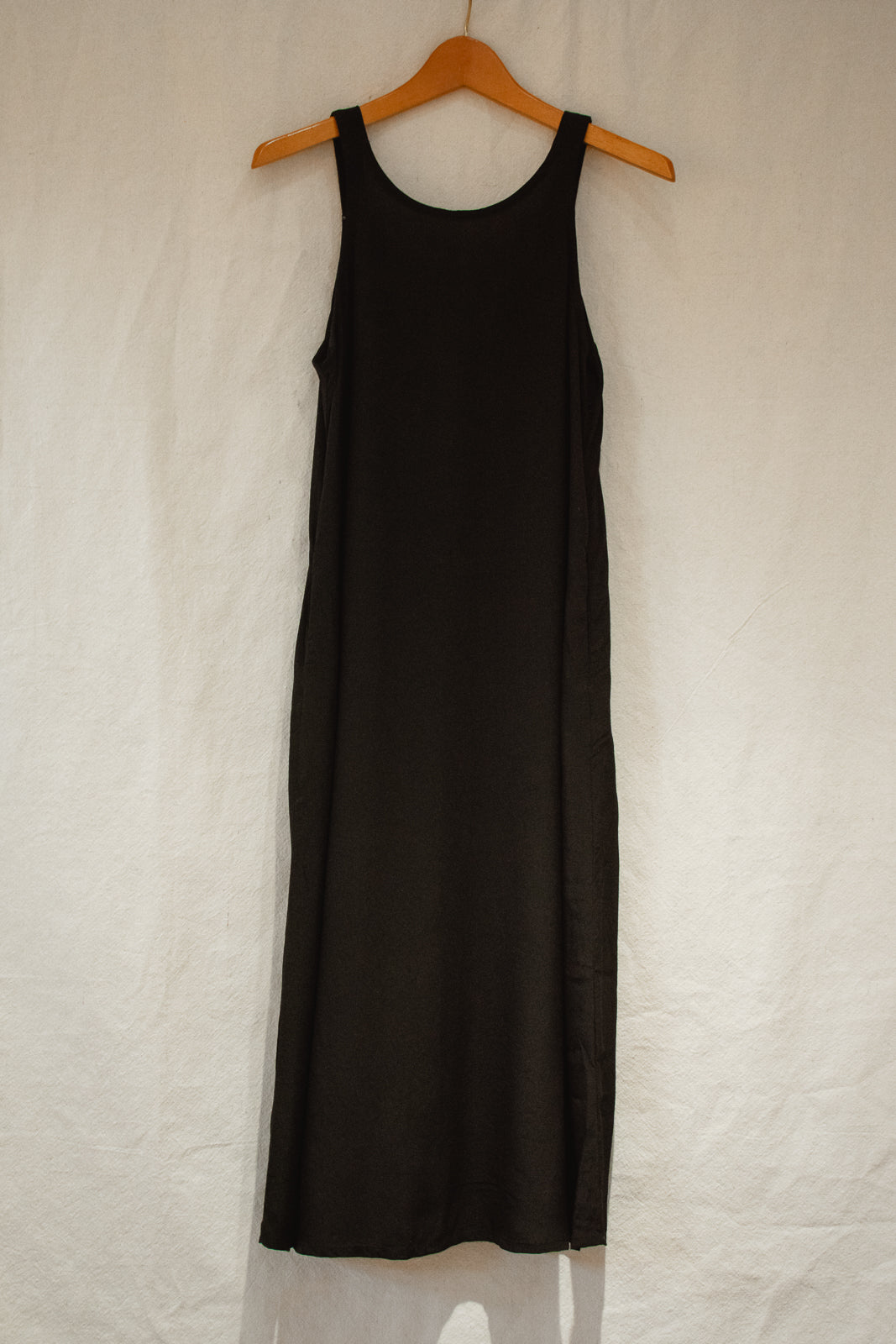 Lisa Low Backless Black Cotton Dress L/XL