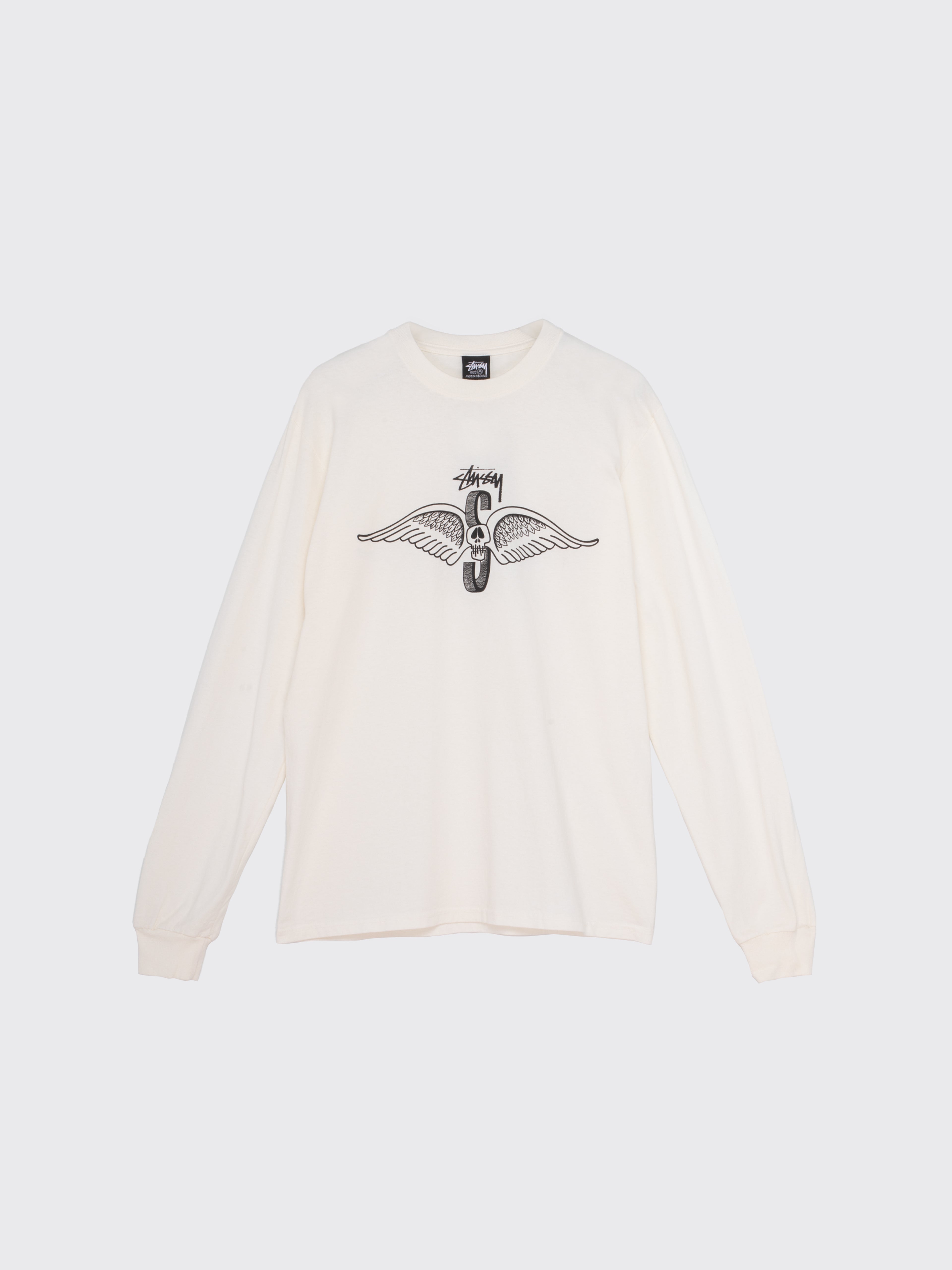 Stussy Skull Wings Pigment Dyed LS T-Shirt Black – LESS 17 SKULL