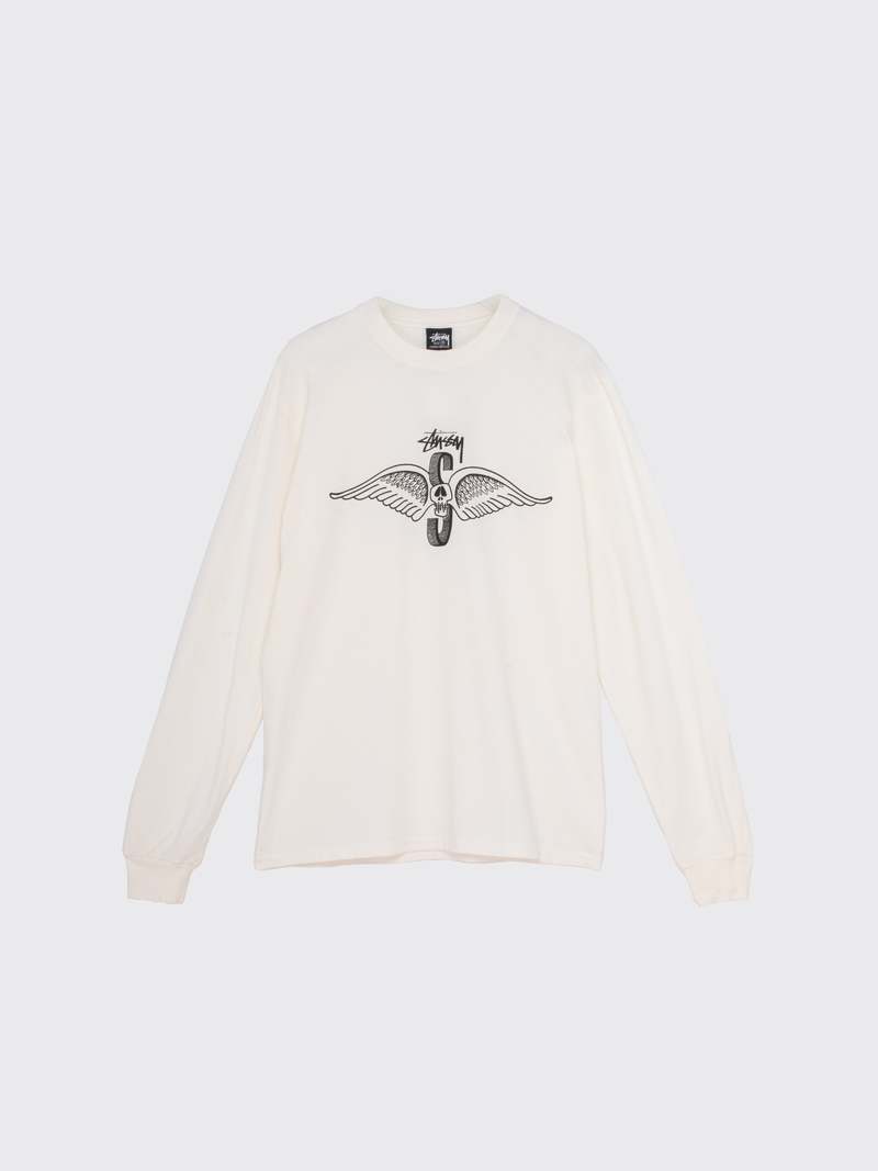 トップス Stussy Skull Wings LS Tee Pigment Dyed M Stussy Skull Wings Pigment Dyed LS Tee 'Black'