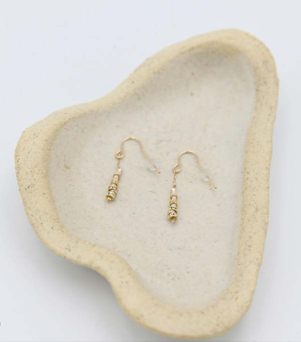 Iwona Ludyga Design Pink Crystals Short Earrings