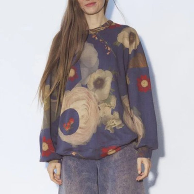 Anntian Print X Flower Bouquet Sweatshirt Garmentory