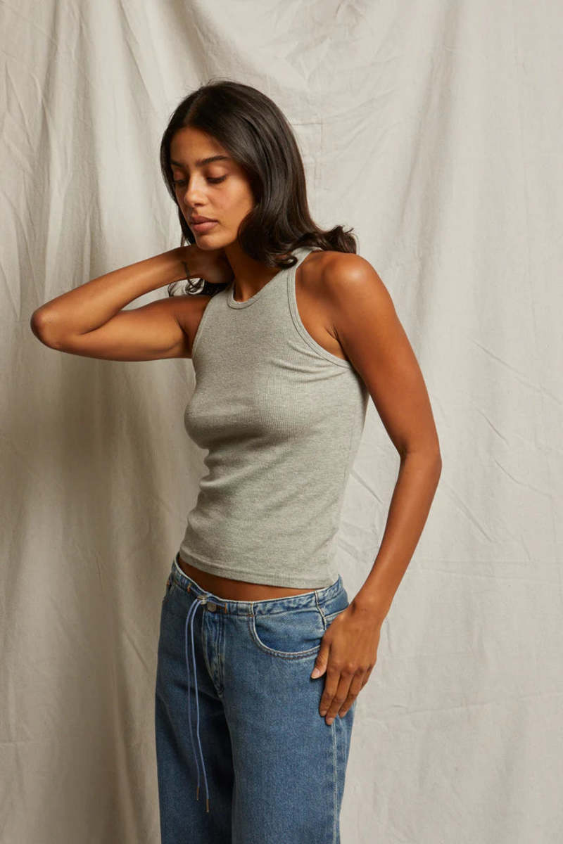 Perfect White Tee Kravitz Fine Rib Tank