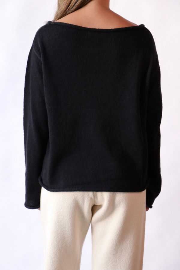 THE ELDER STATESMAN Nora Lite Oversized Crew Top