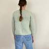 Vintage 60s Hand Knit Mohair Italian Argyle Cardigan Sweater - Thumbnail 4