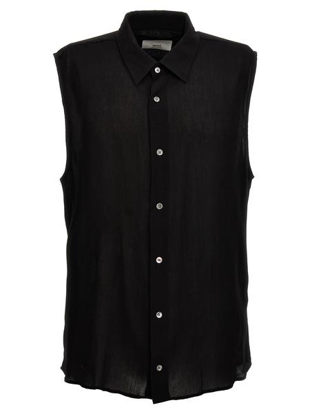 Ami Alexandre Mattiussi Viscose Blend Shirt - Ivory | Garmentory