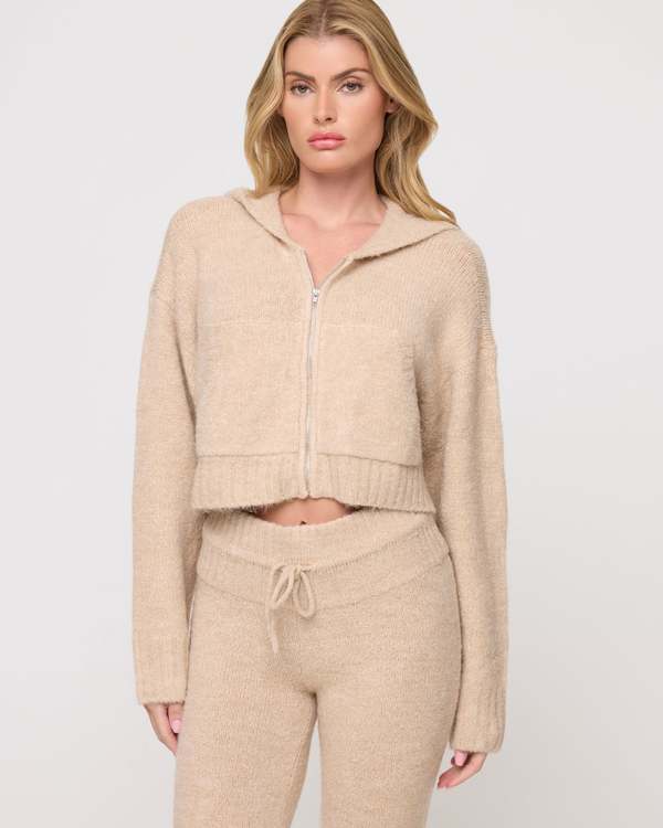 L*Space Jet Set Hoodie - Heather Oatmeal