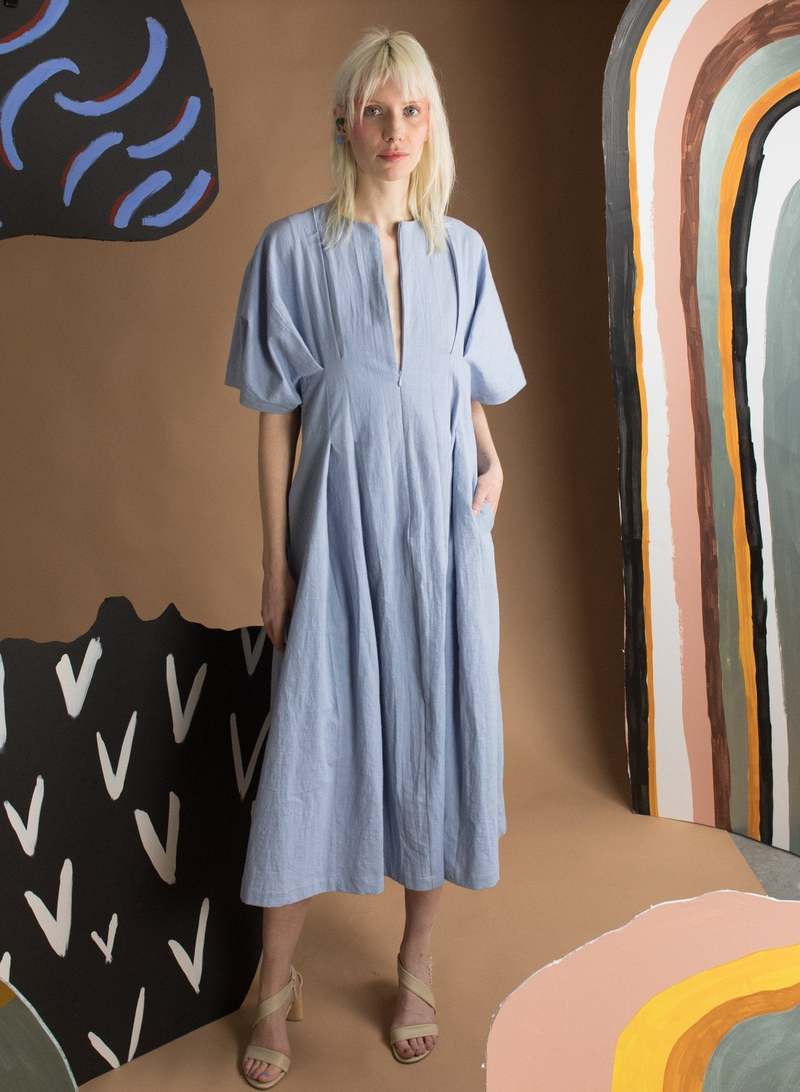 Meg Texada Dress - Periwinkle Blue