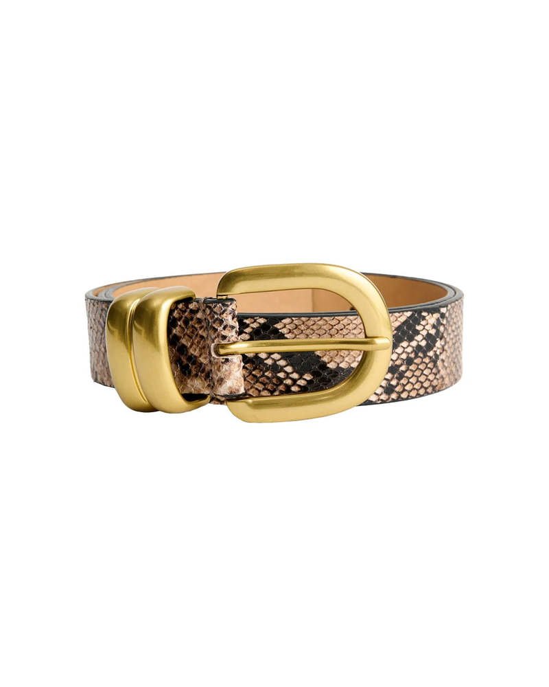 By Malene Birger Zoira Snake Belt - Brown