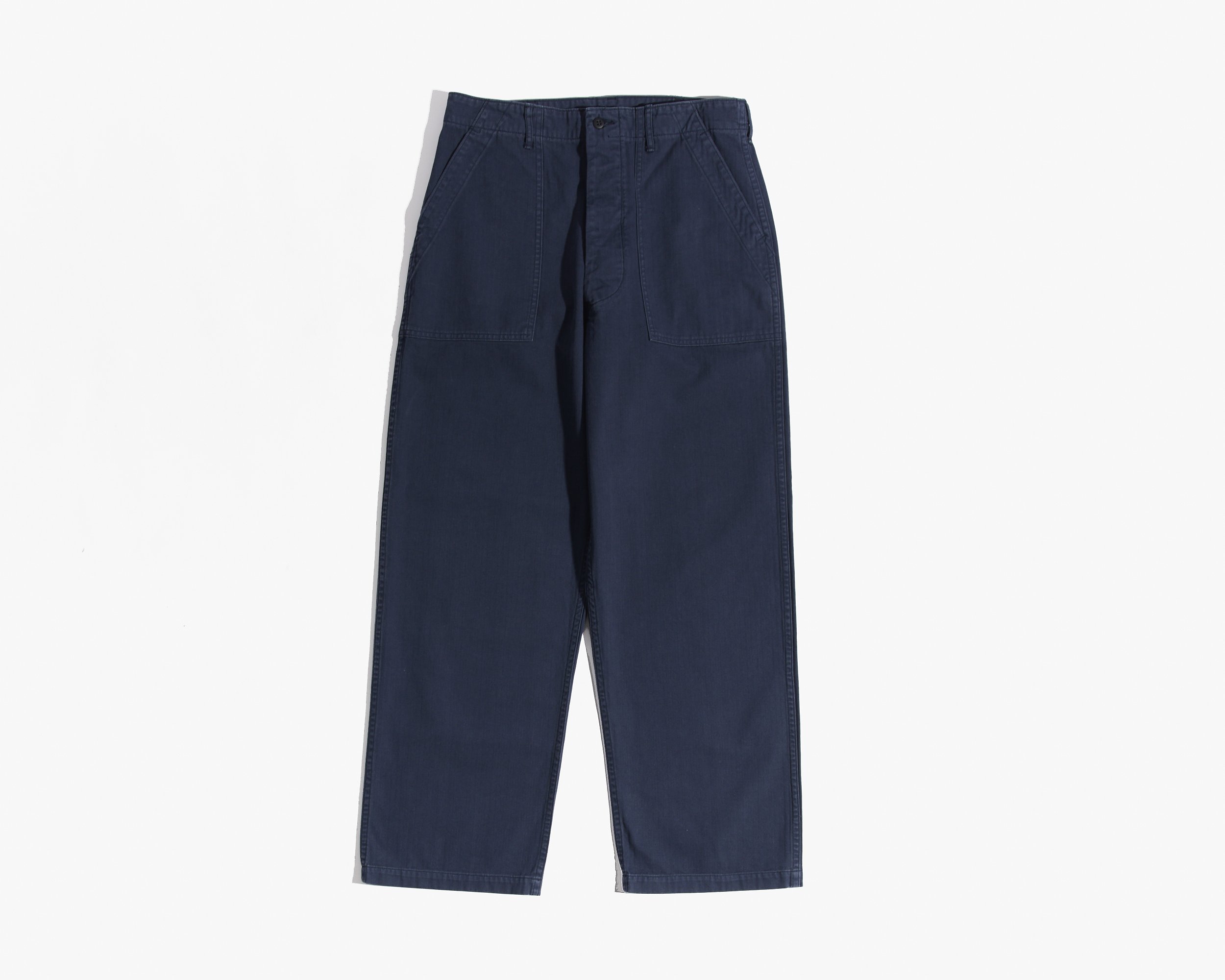 パンツ orSlow SUMMER FATIGUE PANTS orSlow - Summer Fatigue Pants - Green Herringbone Twill