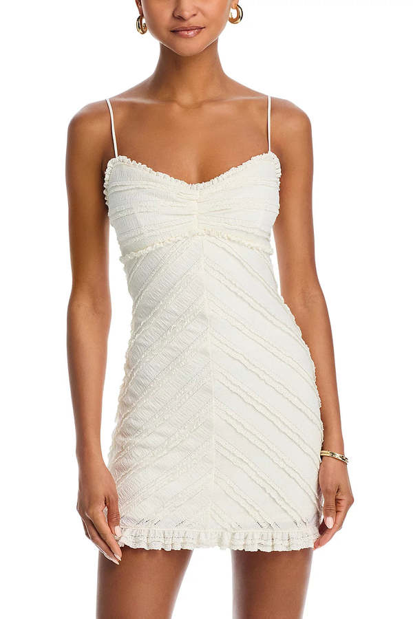 ivory cami dress Lace Cami Dress In Ivory main image 1