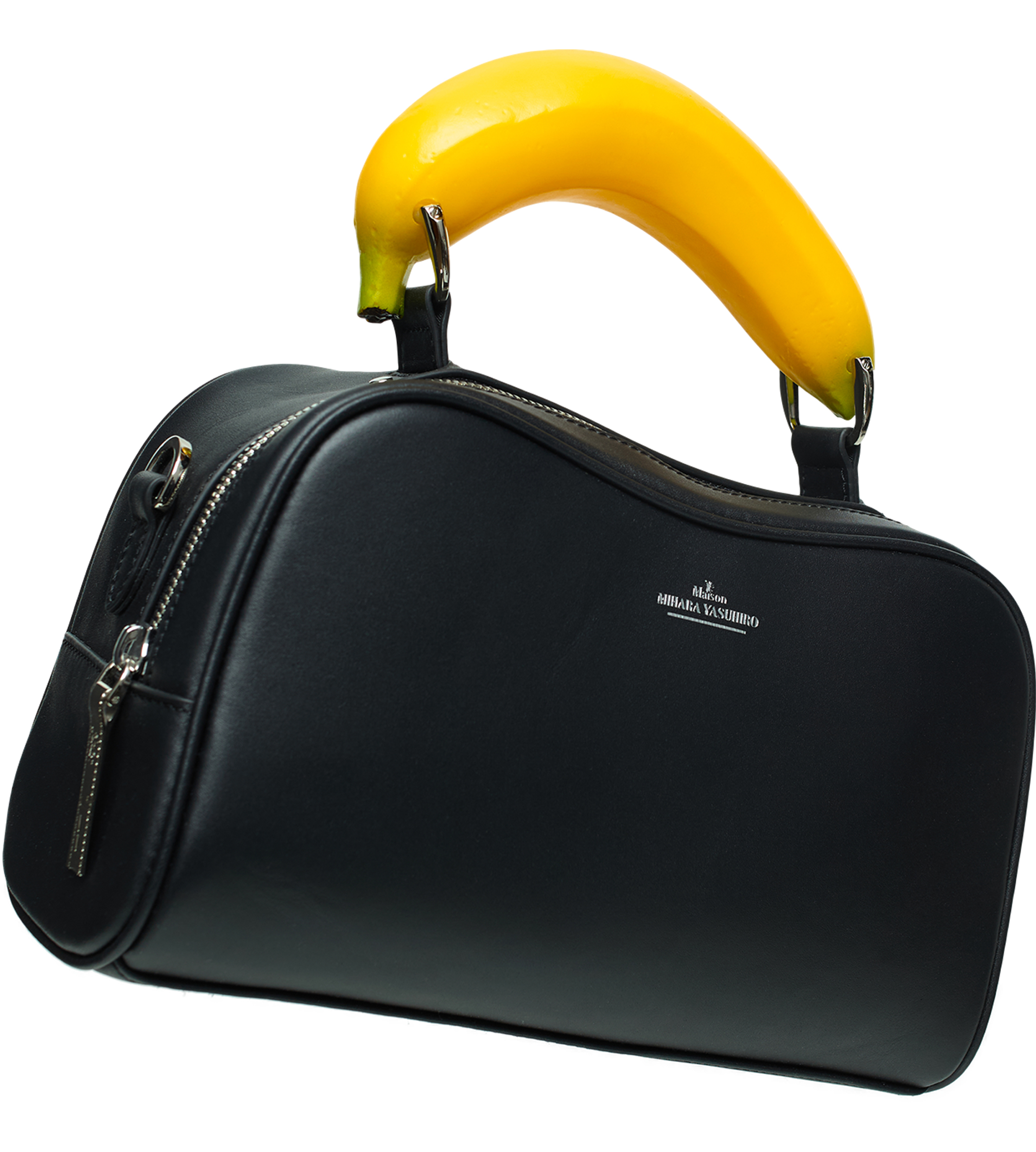 Mihara Yasuhiro Bag with Banana-Shaped Handle - Black | Garmentory