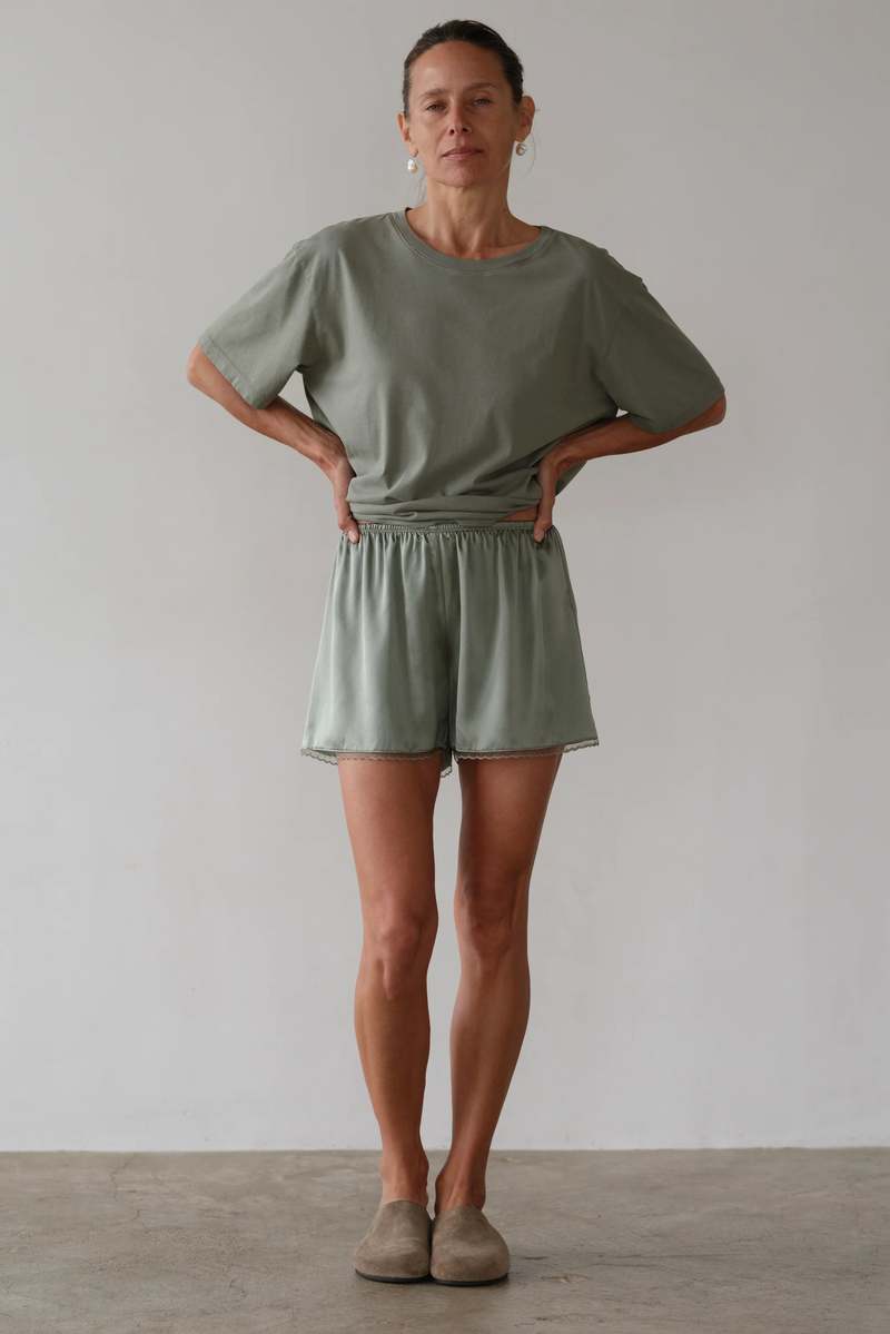 Donni. Silk Lace Tap Short