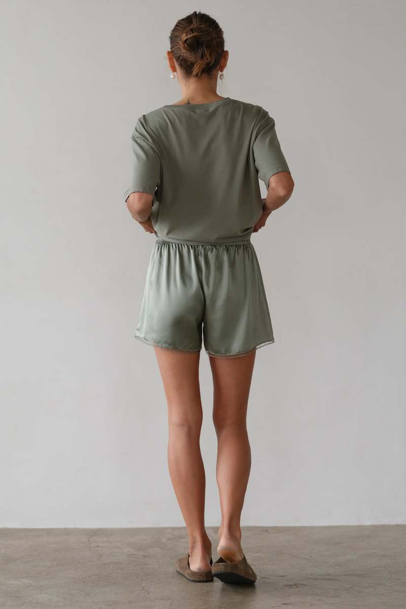 Donni. Silk Lace Tap Short