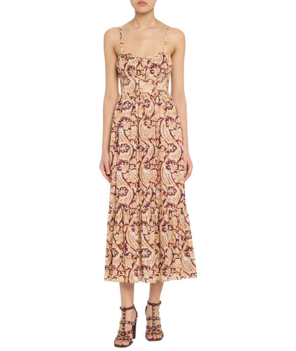 knee length dresses for ladies Ulla Johnson Nadine Cami Midi Dress– Gallery Couture main image 0