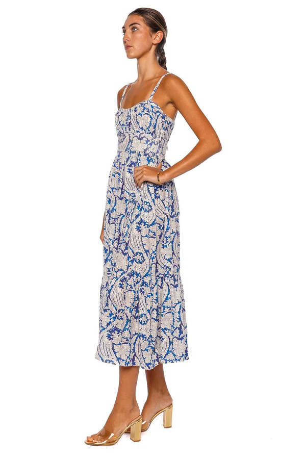 ulla johnson white embroidered sleeveless midi dress Ulla Johnson Miray Cami White Embroidered Midi Dress main image 1