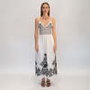 Loretta Caponi Bianca Long Dress - Water Lilies - Thumbnail 2