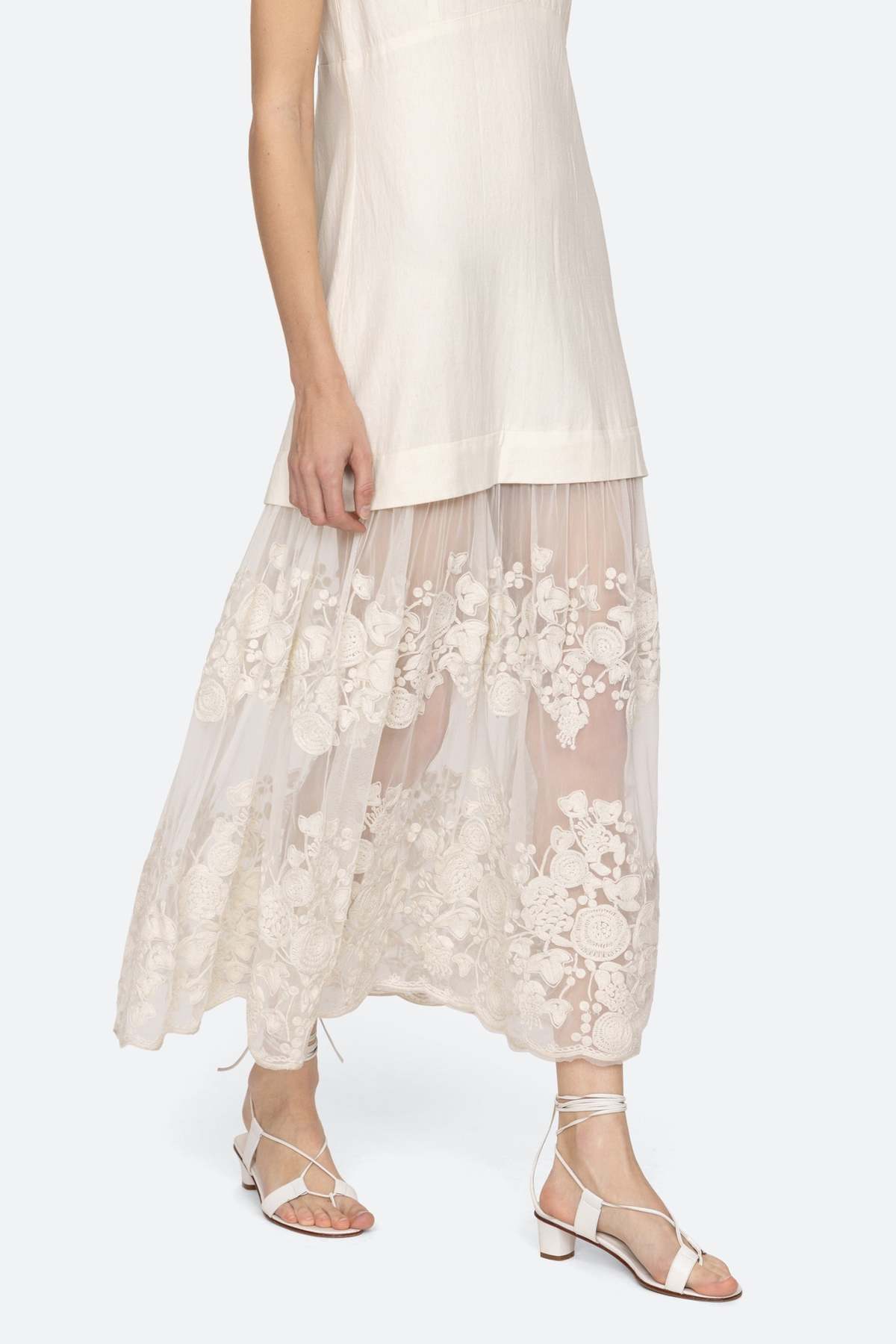 【Sea NEW YORK】Arielle Vネック ドレス Black Arielle Lace V-Neck Midi Dress | Sea New York