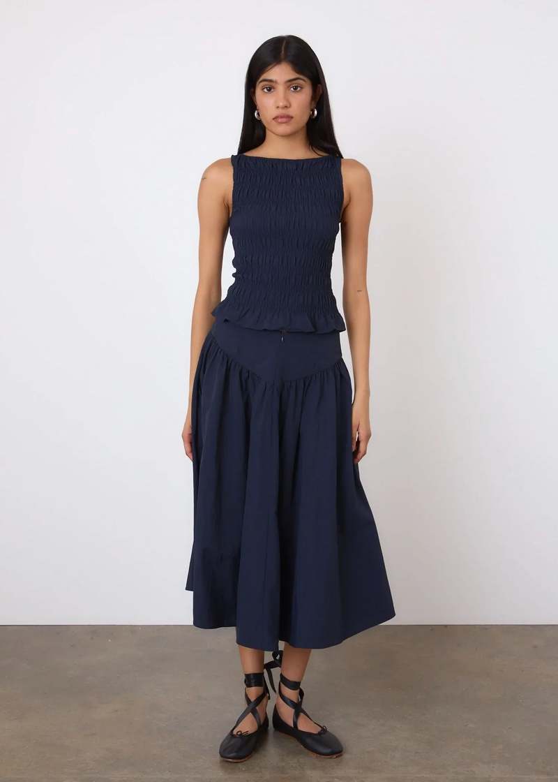 PEACHY DEN Deba Midi Skirt | Garmentory