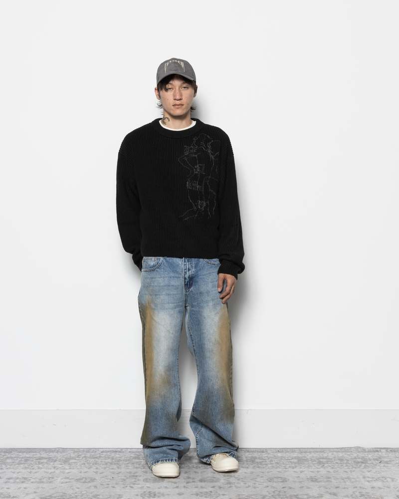 パンツ Basketcase Lax flair denim mud wash 30 Basketcase Lax Flair Denim Jeans | Garmentory