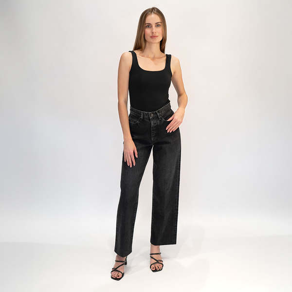 Tanaka Straight Jean Trouser - Black Selvedge | Garmentory