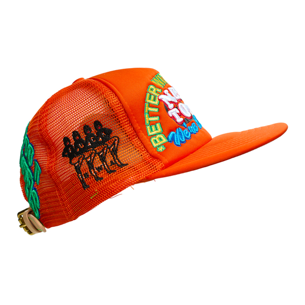 Better With Age 'Next To Sex' Embroidered Cap - Orange | Garmentory