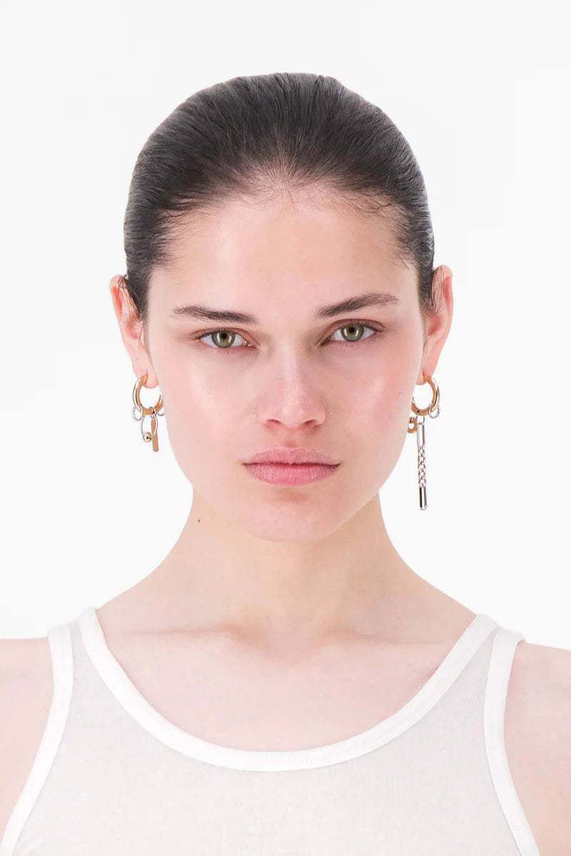 Justine Clenquet Iris Earrings - Gold/Silver