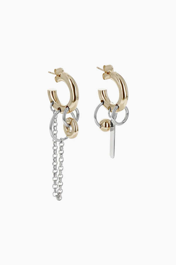 Justine Clenquet Irvin Earrings - Gold/Silver