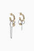Justine Clenquet Irvin Earrings - Gold/Silver - Thumbnail 1