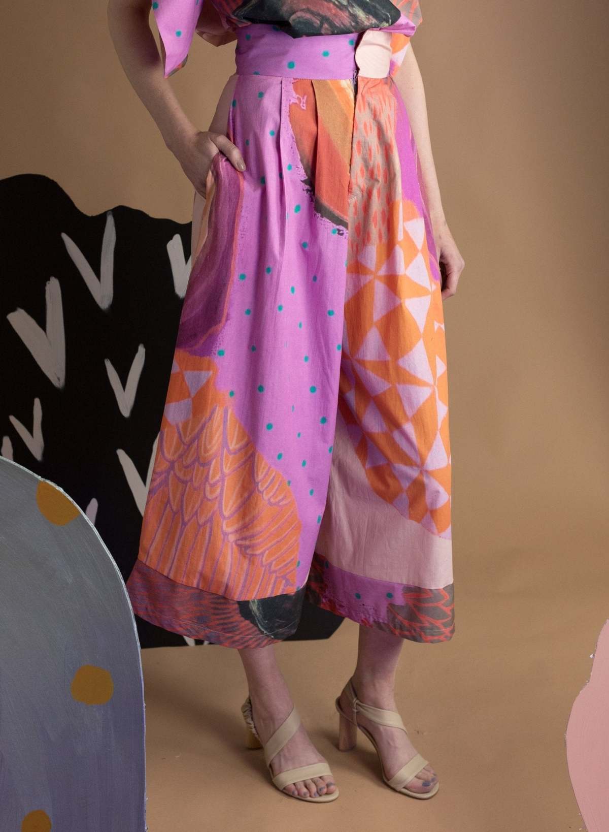 Meg Secret Wide Leg Pant - Secret Drawer Print - Image 5 of 6