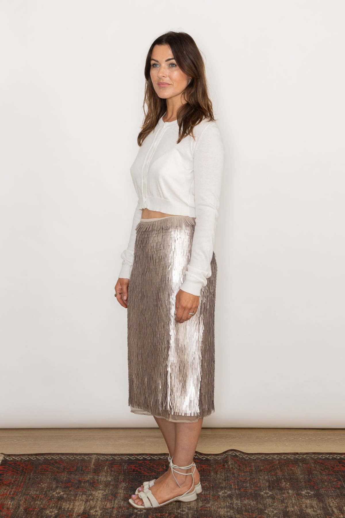 スカート Rohe Pencil skirt with silver sequins Rohe Sequin Skirt - Silver | Garmentory