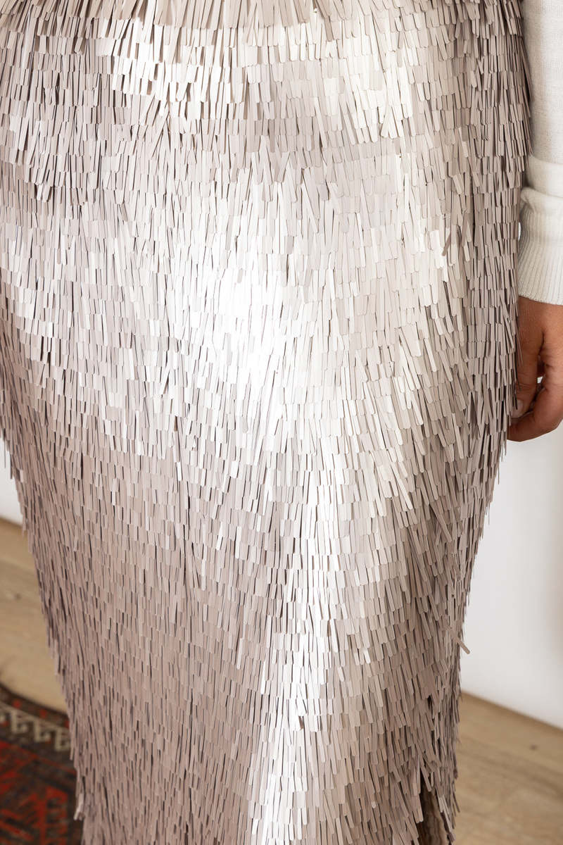 スカート Rohe Pencil skirt with silver sequins Rohe Sequin Skirt - Silver | Garmentory