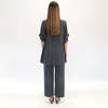 Alysi Silk Kimono Jacket - Black - Thumbnail 3