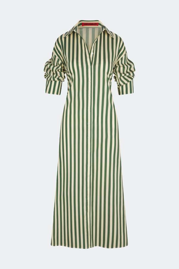 green fifties dress 1950s Olive Green Corduroy Dress main image 0