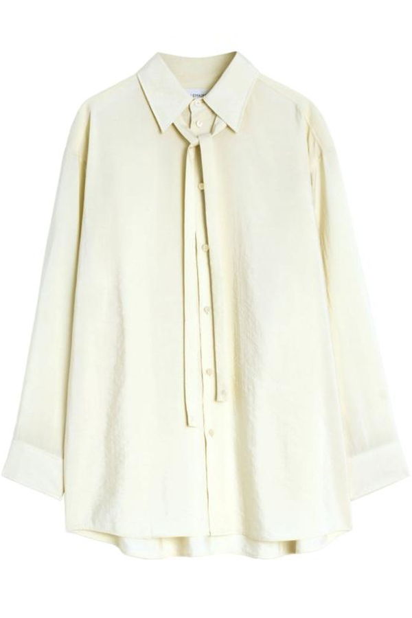 Lemaire Tie Long Shirt - Almond Milk