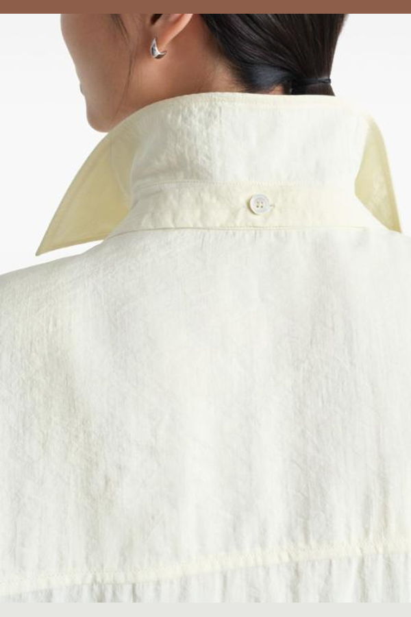 Lemaire Tie Long Shirt - Almond Milk