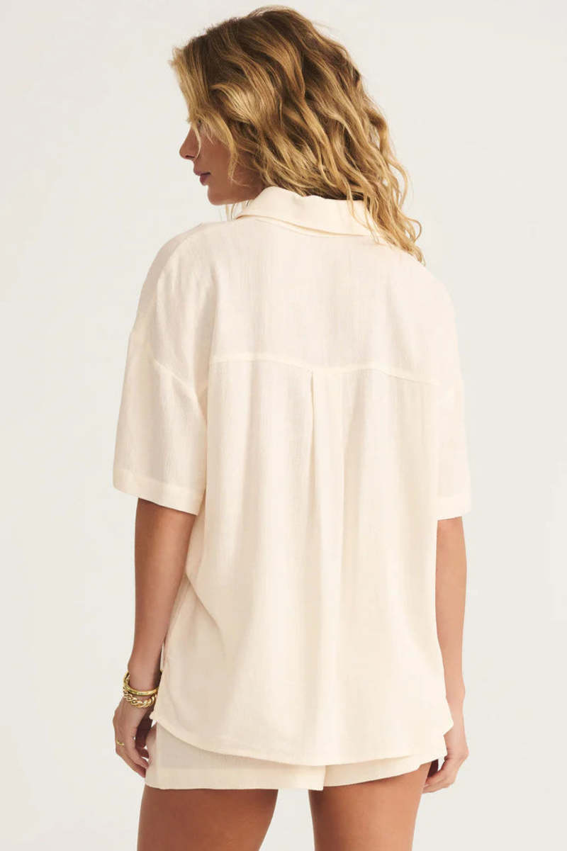 Z Supply Tinsley Button Up Shirt - Sea Salt