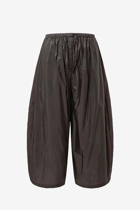 AMOMENTO Wool Tweed Wrap Pants - Charcoal | Garmentory