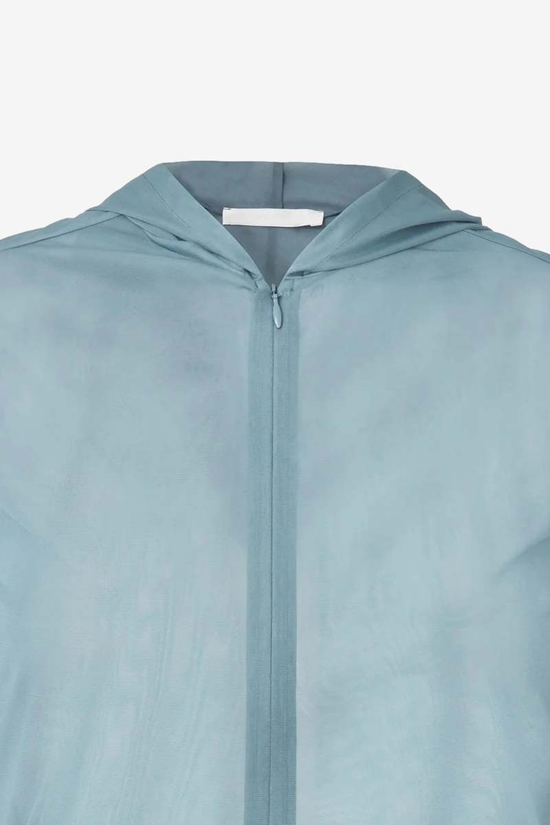 Charcoal Cupro Hood Zip Up Jumper - Amomento – Assembly New York