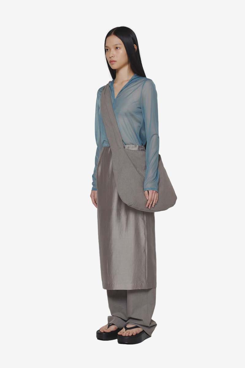 AMOMENTO Sheer Hooded Zip Up Jumper | Garmentory