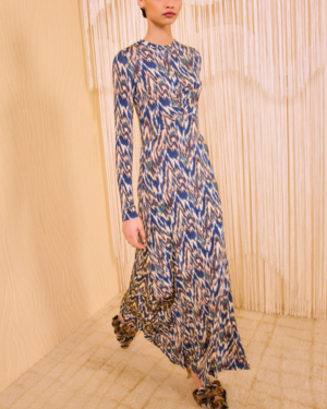 Ulla Johnson Naia Long Sleeve Ruched Midi Dress - Riverslate | Garmentory