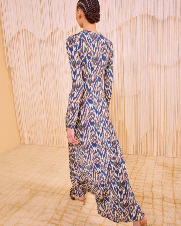 Ulla Johnson Naia Long Sleeve Ruched Midi Dress - Riverslate | Garmentory