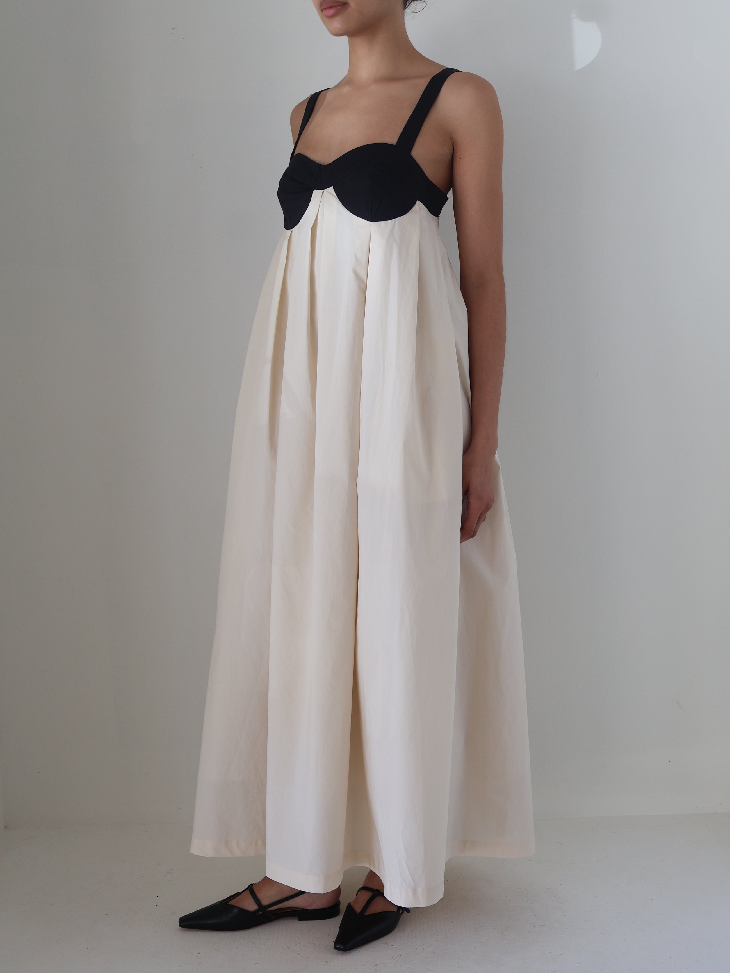 Loucia Amelia Cotton Pleat Maxi Dress - Sea Salt | Garmentory