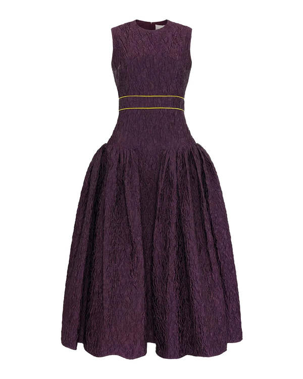 roksanda purple dress Roksanda Oma Draped Silk Maxi Dress - Lilas/Zinnia